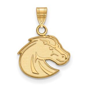 14k Gold Plated Silver Boise State Small Mascot Pendant
